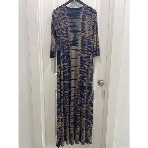 Raquel Allegra Drama Maxi Dress- Navy Storm Sz 0 US Small - Picture 15 of 16